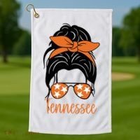 Tennessee Hair Bun Cute Golf Towel thumb 1