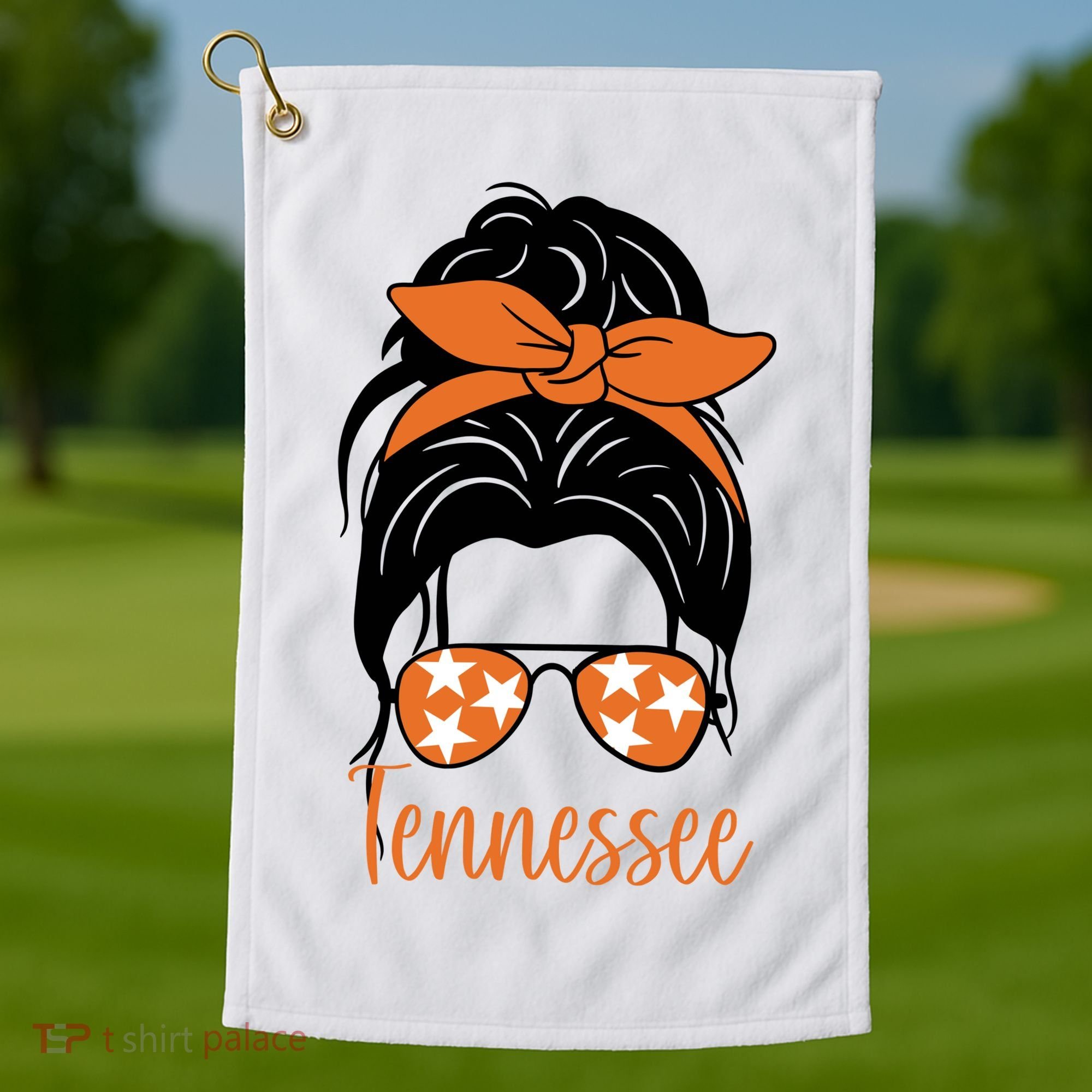 Tennessee Hair Bun Cute Golf Towel