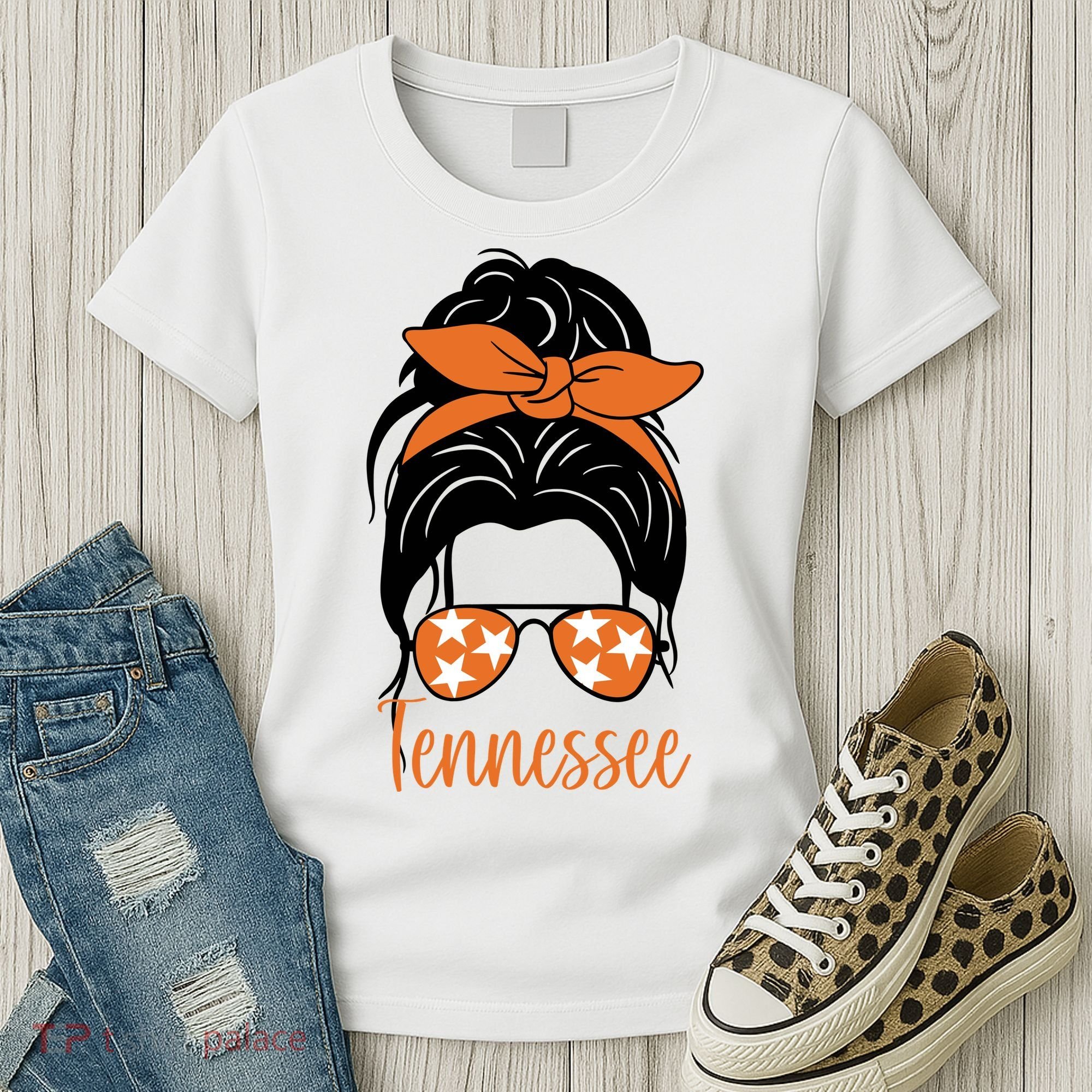 Tennessee Hair Bun Cute Women's T-Shirt