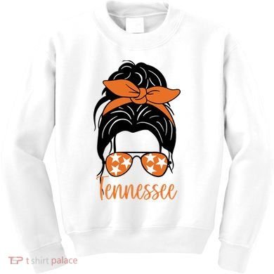Tennessee Hair Bun Cute Kids Sweatshirt