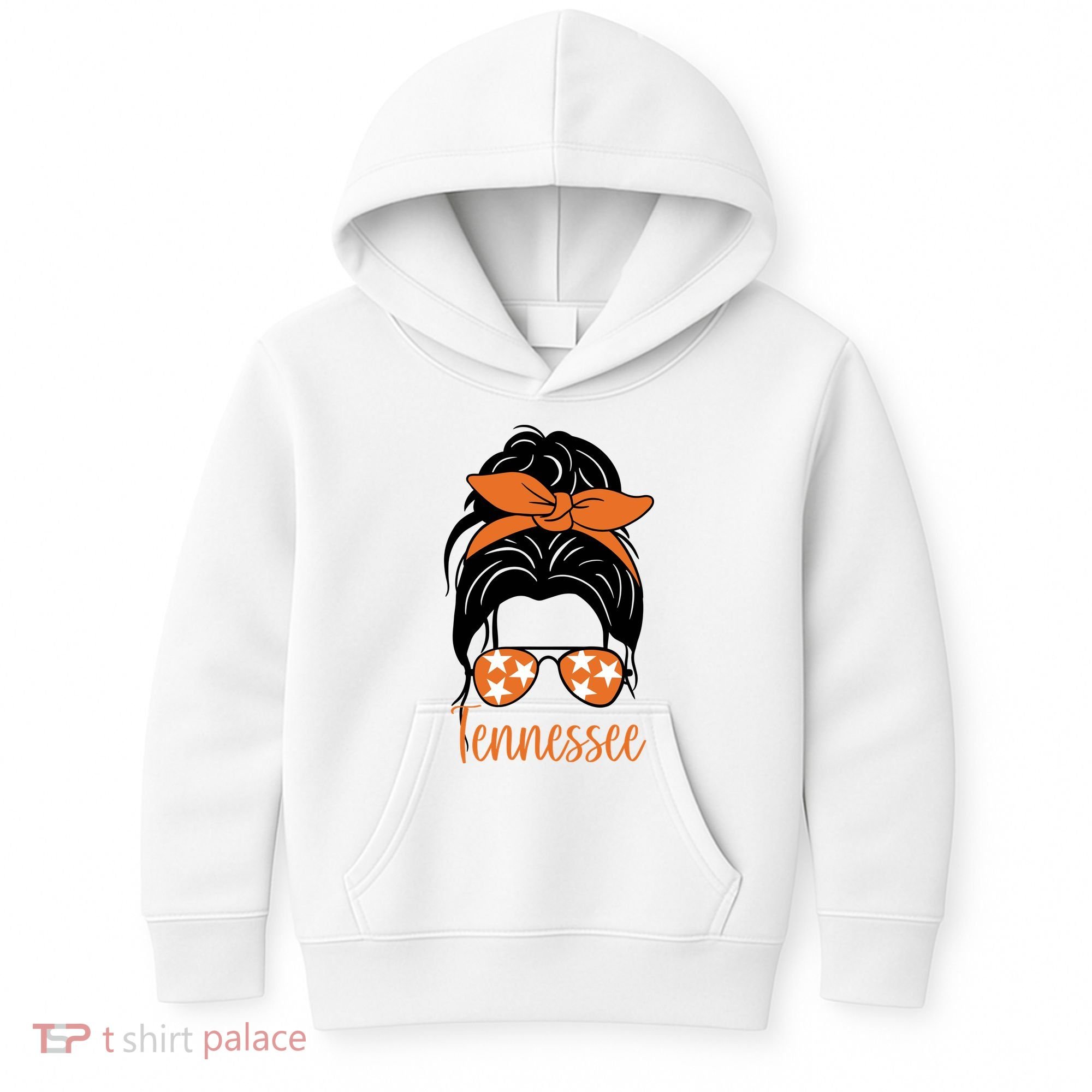 Tennessee Hair Bun Cute Kids Hoodie