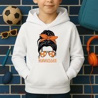 Tennessee Hair Bun Cute Kids Hoodie thumb 2