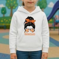Tennessee Hair Bun Cute Kids Hoodie thumb 3