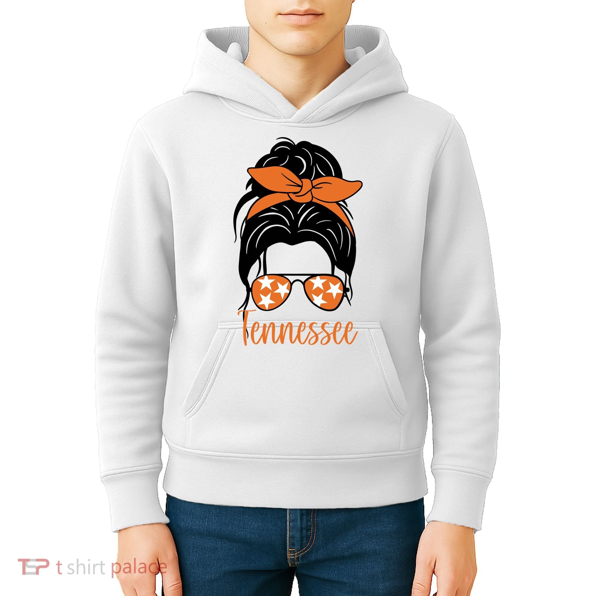 Tennessee Hair Bun Cute Kids Hoodie