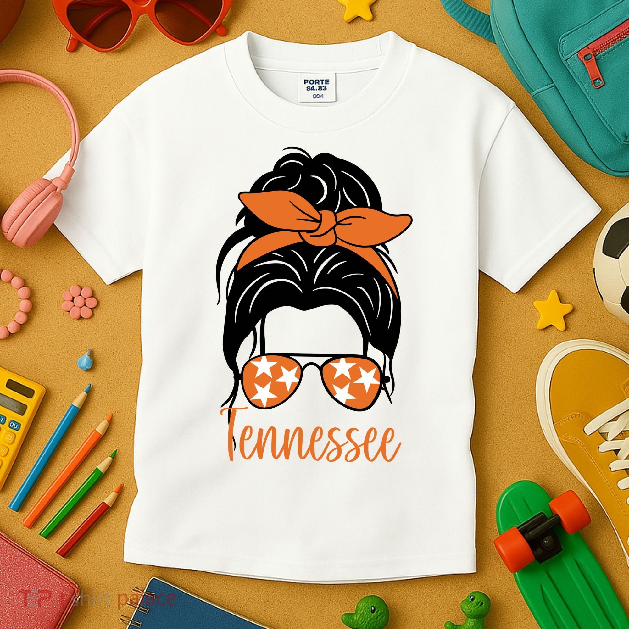 Tennessee Hair Bun Cute Kids T-Shirt