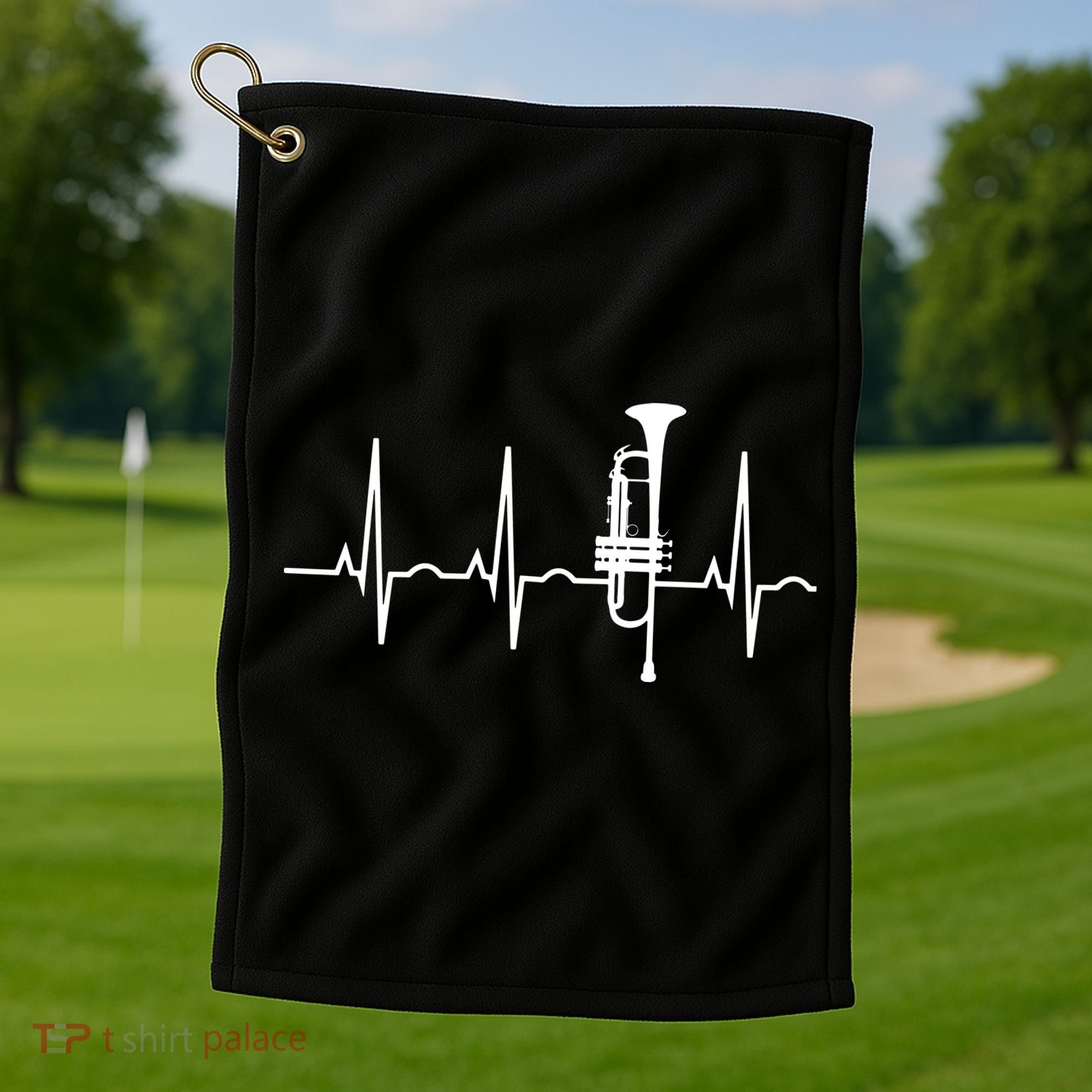 Trumpet Heartbeat Best Trumpet Player Golf Towel