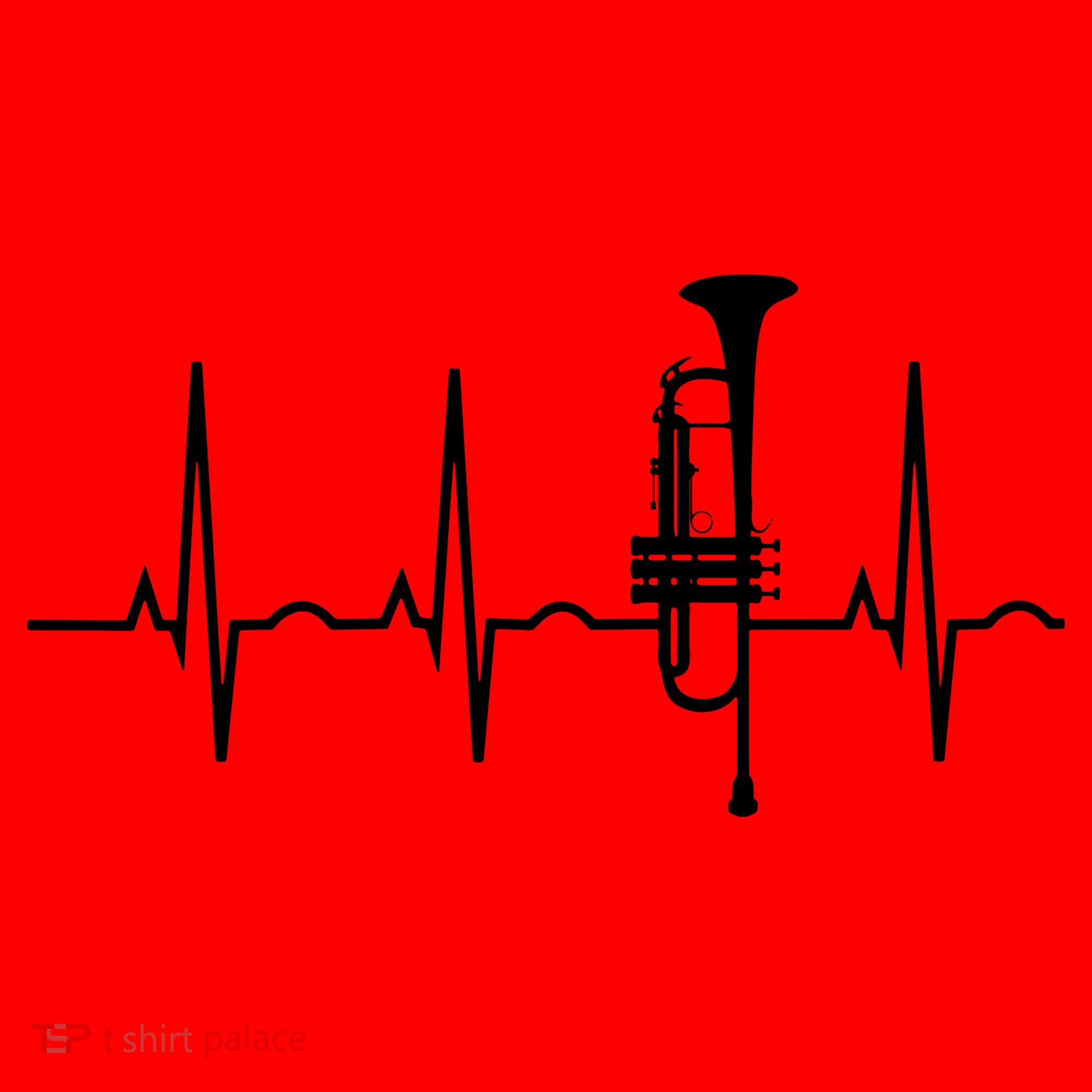 Trumpet Heartbeat Best Trumpet Player Santa Hat