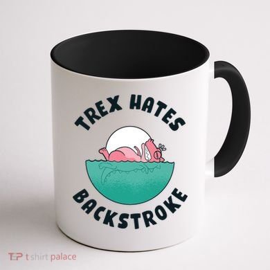 Trex Hates Backstroke Coffee Mug back