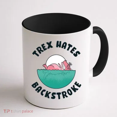 Trex Hates Backstroke Coffee Mug back