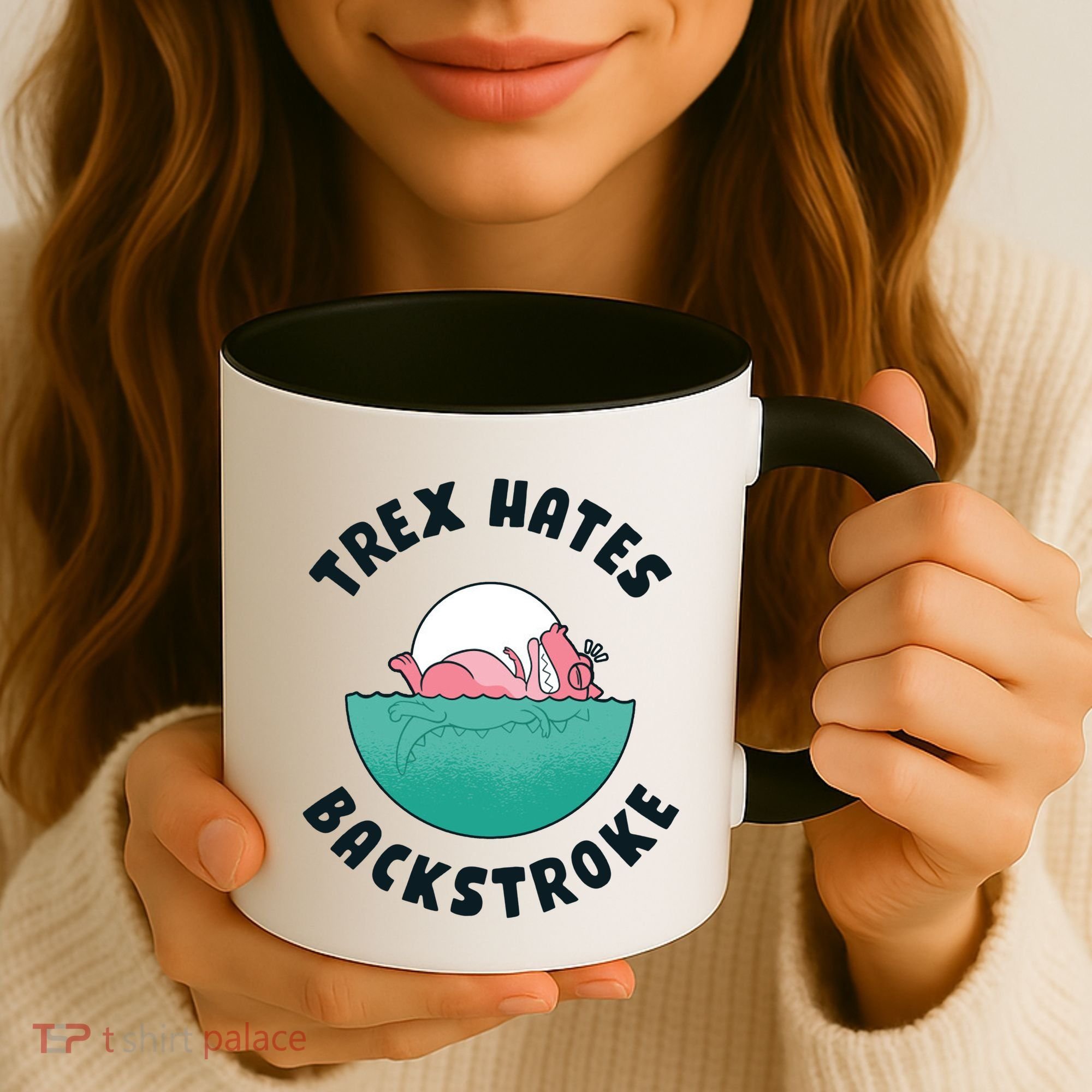 Trex Hates Backstroke Coffee Mug