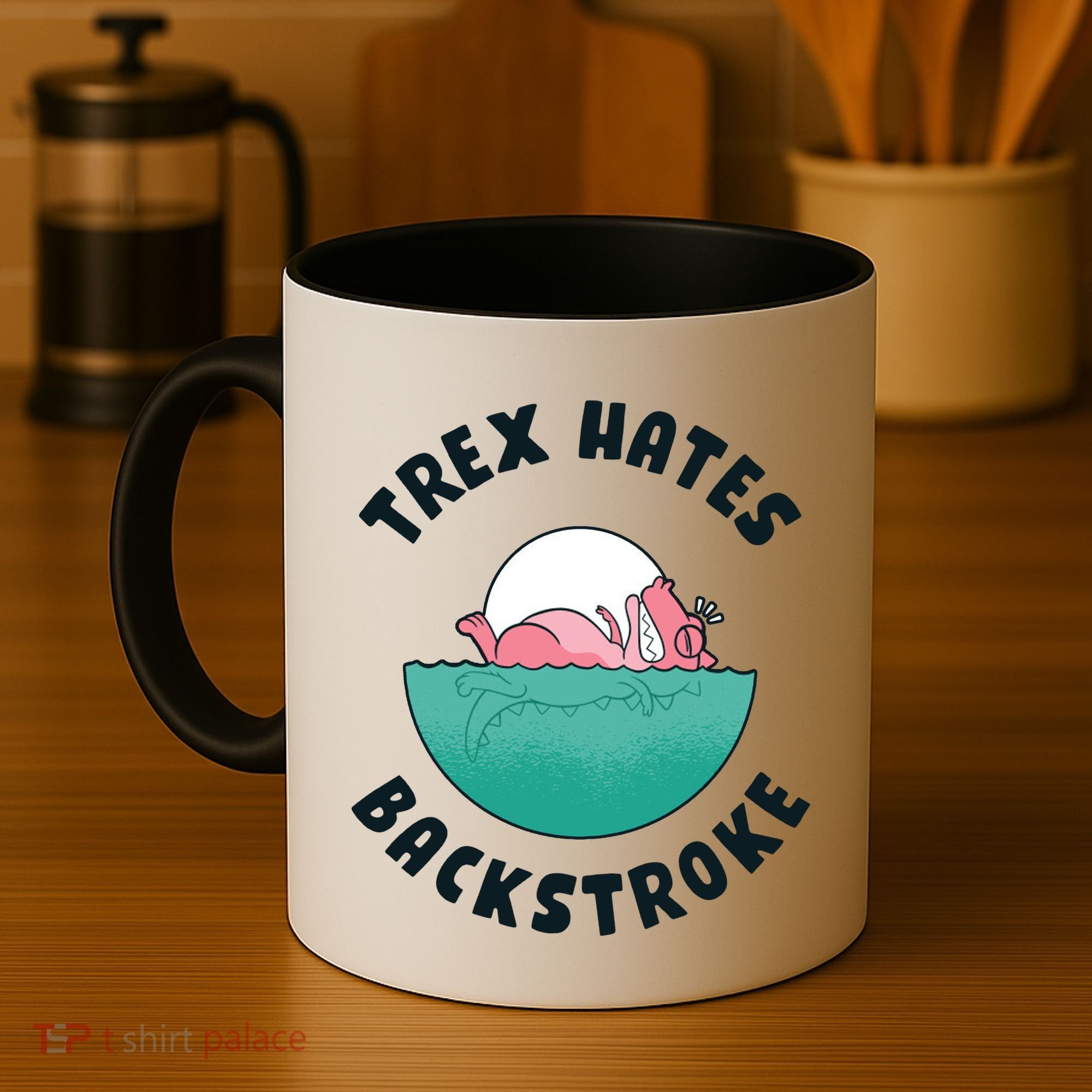 Trex Hates Backstroke Coffee Mug