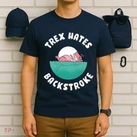 Trex Hates Backstroke T-Shirt thumb 6