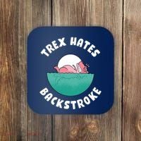 Trex Hates Backstroke Coaster thumb 0