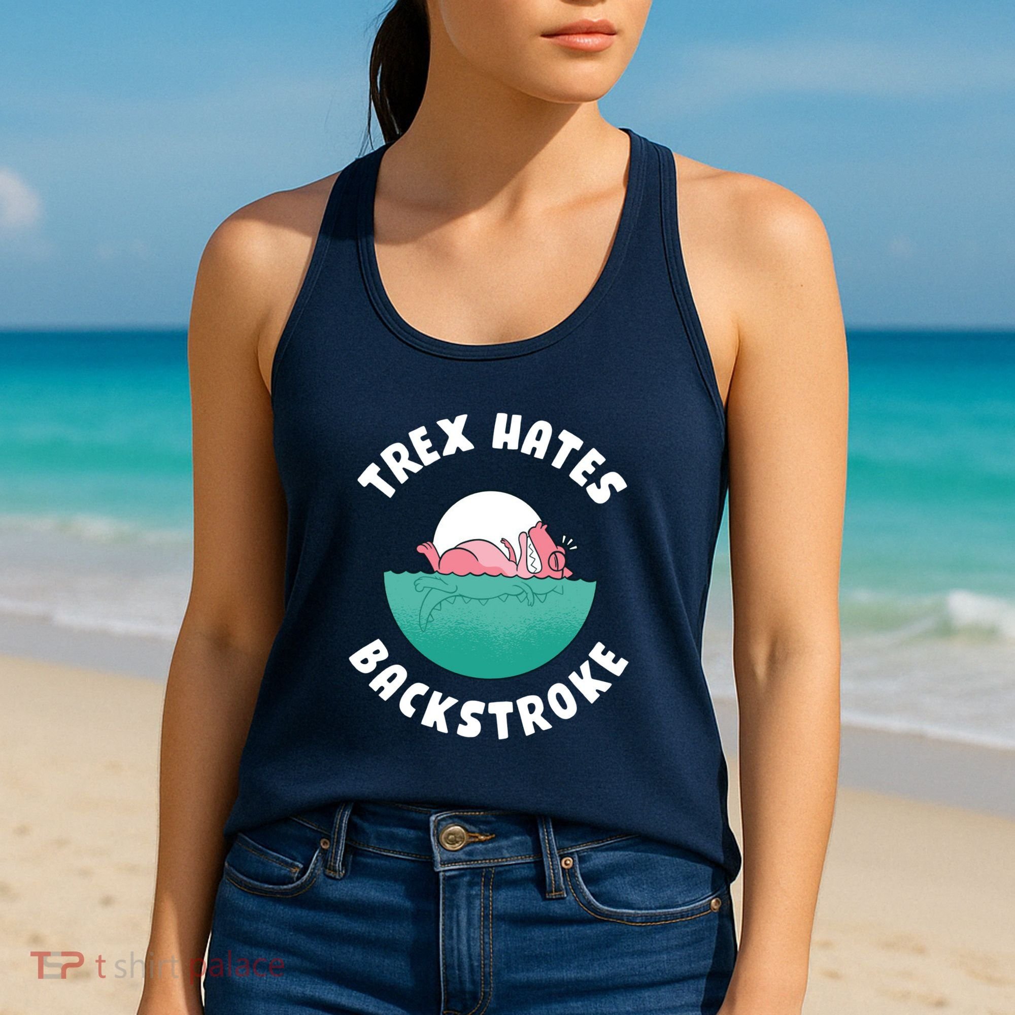 Trex Hates Backstroke Women's Tank Top