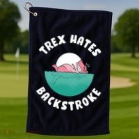 Trex Hates Backstroke Golf Towel thumb 1