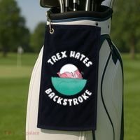 Trex Hates Backstroke Golf Towel thumb 2