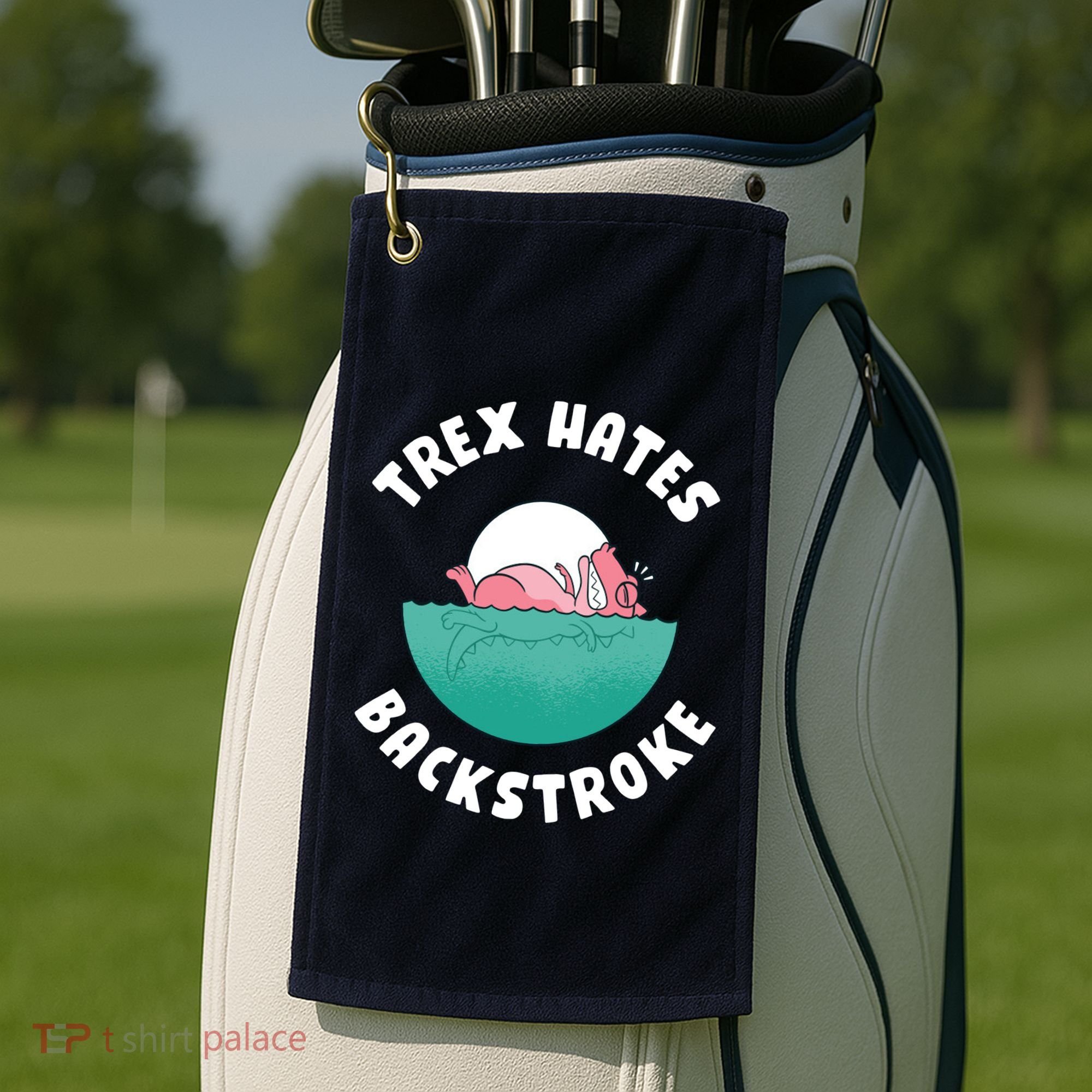 Trex Hates Backstroke Golf Towel