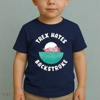 Trex Hates Backstroke Toddler T-Shirt thumb 2