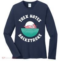 Trex Hates Backstroke Women's Long Sleeve Shirt thumb 0