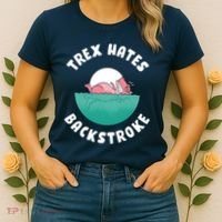 Trex Hates Backstroke Women's T-Shirt thumb 2