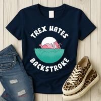 Trex Hates Backstroke Women's T-Shirt thumb 3