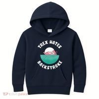 Trex Hates Backstroke Kids Hoodie thumb 0