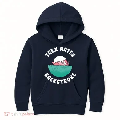 Trex Hates Backstroke Kids Hoodie