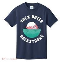 Trex Hates Backstroke Kids T-Shirt thumb 0