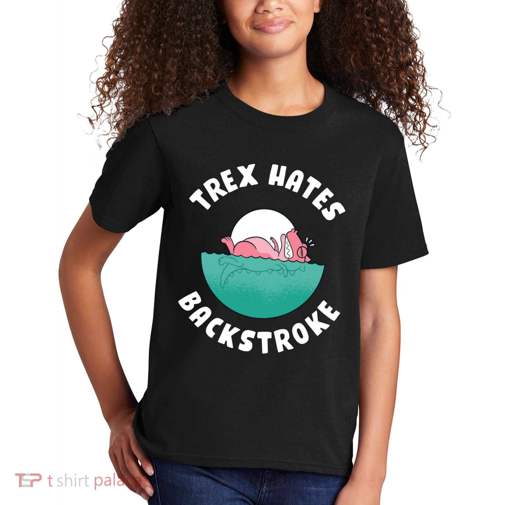 Trex Hates Backstroke Kids T-Shirt