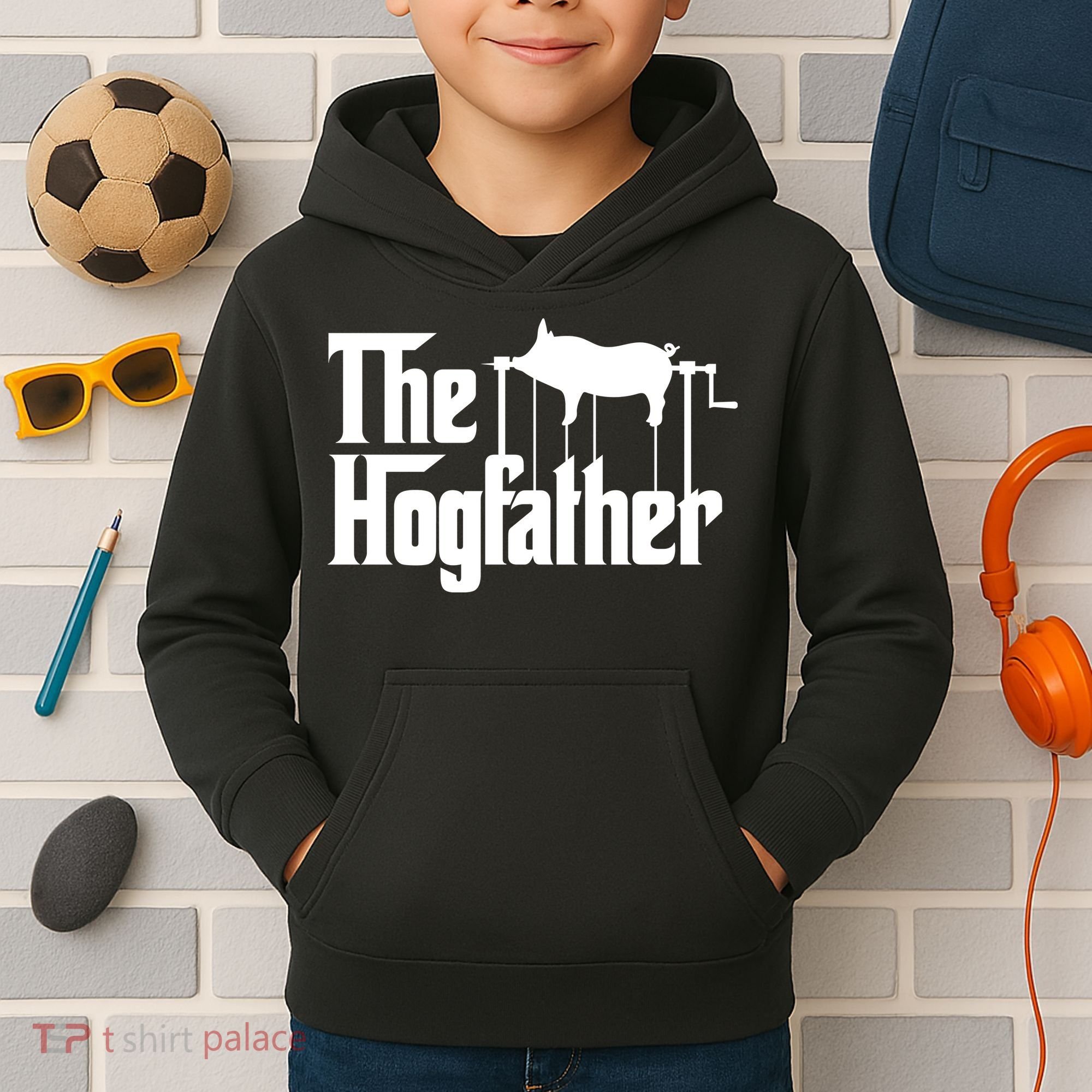 The Hogfather Barbecue Chef Funny Bbq Grill Master Kids Hoodie
