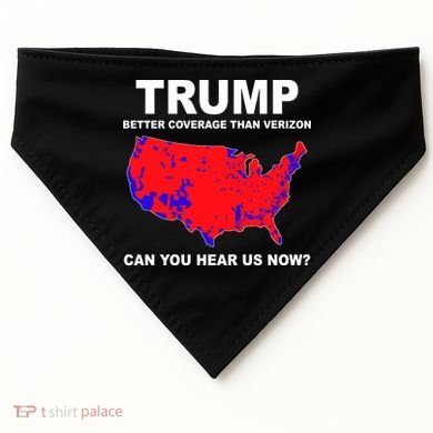 Trump Has Better Coverage Than Verizon Red Wave Us Map USA-Made Doggie Bandana