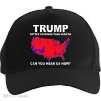 Trump Has Better Coverage Than Verizon Red Wave Us Map Five-Panel Snapback Cap thumb 0