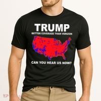 Trump Has Better Coverage Than Verizon Red Wave Us Map Cooling Performance Crew T-Shirt thumb 2