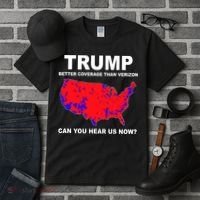 Trump Has Better Coverage Than Verizon Red Wave Us Map Tall T-Shirt thumb 3