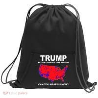 Trump Has Better Coverage Than Verizon Red Wave Us Map Sweatshirt Cinch Pack Bag thumb 0