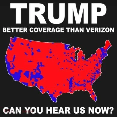 Trump Has Better Coverage Than Verizon Red Wave Us Map Button