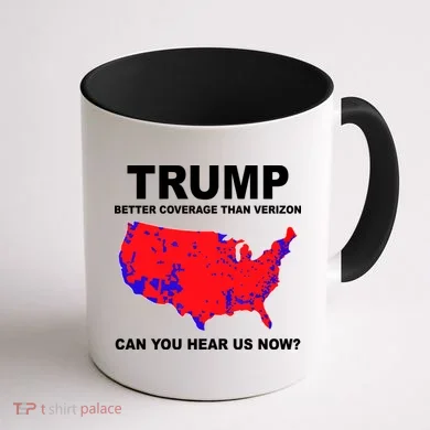 Trump Has Better Coverage Than Verizon Red Wave Us Map Coffee Mug back