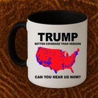Trump Has Better Coverage Than Verizon Red Wave Us Map Coffee Mug thumb 2