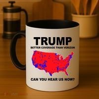 Trump Has Better Coverage Than Verizon Red Wave Us Map Coffee Mug thumb 4