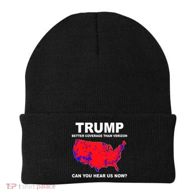 Trump Has Better Coverage Than Verizon Red Wave Us Map Beanie