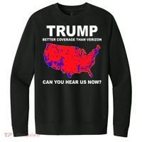Trump Has Better Coverage Than Verizon Red Wave Us Map V.I.T. Fleece Crew Sweatshirt thumb 0
