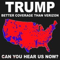 Trump Has Better Coverage Than Verizon Red Wave Us Map Womens Funnel Neck Pullover Hood thumb 2