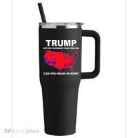 Trump Has Better Coverage Than Verizon Red Wave Us Map 40oz Vacuum Insulated Stainless Steel Travel Tumbler thumb 0