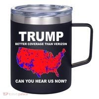 Trump Has Better Coverage Than Verizon Red Wave Us Map 12oz Stainless Steel Coffee Mug thumb 0