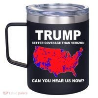 Trump Has Better Coverage Than Verizon Red Wave Us Map 12oz Stainless Steel Coffee Mug thumb 2