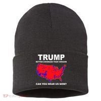 Trump Has Better Coverage Than Verizon Red Wave Us Map Sustainable Knit Beanie thumb 0