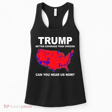 Trump Has Better Coverage Than Verizon Red Wave Us Map Women's Tank Top