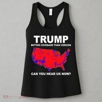 Trump Has Better Coverage Than Verizon Red Wave Us Map Women's Tank Top thumb 3