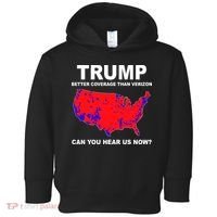 Trump Has Better Coverage Than Verizon Red Wave Us Map Toddler Hoodie thumb 0