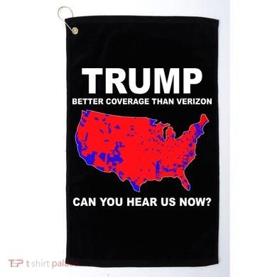 Trump Has Better Coverage Than Verizon Red Wave Us Map Golf Towel